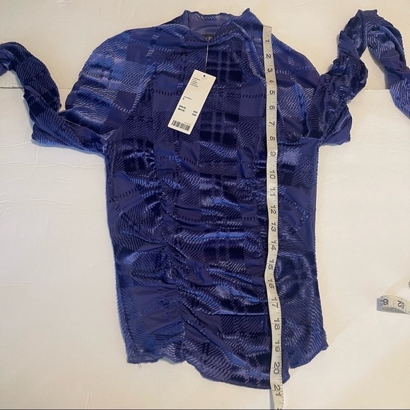 Urban Outfitters Top Mock Neck Burnout Velvet Small New With Tags Natalia - Picture 5 of 11